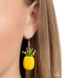Paparazzi Pleasant Pineapple - Yellow Earring