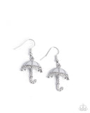 Paparazzi Unrivaled Umbrella - White Earring