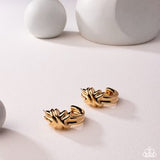 Paparazzi Honor Bound - Gold Earring