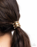 Paparazzi Crimped Celebrity - Gold Hair Tie