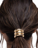 Paparazzi Crimped Celebrity - Gold Hair Tie