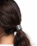 Paparazzi Crimped Celebrity - Silver Hair Tie