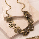 Paparazzi Leafy Legato - Brass Necklace