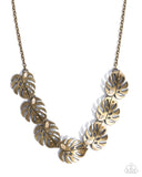 Paparazzi Leafy Legato - Brass Necklace