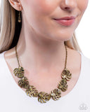 Paparazzi Leafy Legato - Brass Necklace