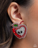 Paparazzi Apple for the Teacher - Red Earring