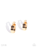 Paparazzi Sleek Spell - Gold (CLIP ON) Earring