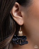 Paparazzi Blossoming Boardroom - Black Earring
