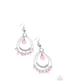 Paparazzi Chiseled Cascade - Pink Earring