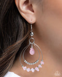 Paparazzi Chiseled Cascade - Pink Earring