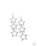 Paparazzi Star-Crossed Success - White Earring