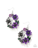 Paparazzi Wreathed Weekday - Purple Earring