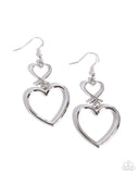 Paparazzi Sweetheart Symmetry - Silver Earring