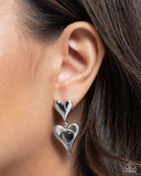 Paparazzi Heart Habitat - Black Earring