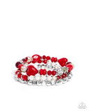 Paparazzi Doting Delight - Red Bracelet