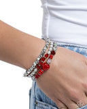 Paparazzi Doting Delight - Red Bracelet