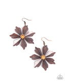 Paparazzi Floral Fascination - Copper Earring