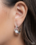 Paparazzi Borderline Bloom - Pink Earring