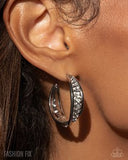 Paparazzi Sweeping Sonnet - White Earring