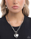 Paparazzi Heartfelt Hangout - Silver Necklace