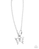 Paparazzi Fluttering Fuel - Silver Necklace