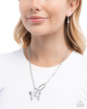 Paparazzi Fluttering Fuel - Silver Necklace