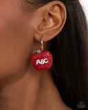 Paparazzi Adorable ABCs - Red Earring