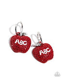 Paparazzi Adorable ABCs - Red Earring