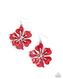 Paparazzi Floral Faction - Red Earring