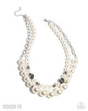 Paparazzi Radiant Repetition - White Necklace