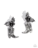 Paparazzi Dancing Boots - Silver Earring
