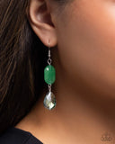 Paparazzi Brilliant Beauty Queen - Green Earring