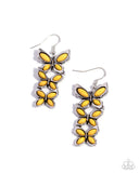 Paparazzi Fluttering Fantasy - Yellow Earring