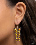 Paparazzi Fluttering Fantasy - Yellow Earring