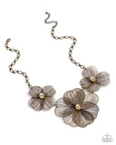 Paparazzi Wiry Wreath - Brass Necklace