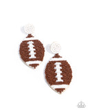 Paparazzi Football Fan - Brown Earring