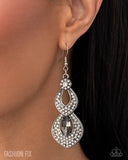Paparazzi Notably Noir - Silver Earring