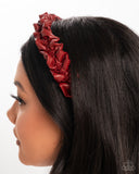 Paparazzi Ruffled Rebel - Red Headband