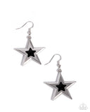 Paparazzi Self-Assured Stars - Black Earring