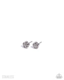 Paparazzi Rose Recognition - Silver Earring