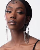 Paparazzi Focused Fringe - Black Earring