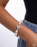 Paparazzi Soaring Sheen - White Bracelet