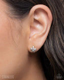 Paparazzi Tactical Turtle - Silver Earring