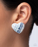 Paparazzi Sweetheart Stitching - Blue Earring