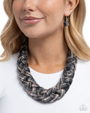 Paparazzi Fine Flannel - Black Necklace
