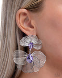 Paparazzi Wiry Wisdom - Purple Earring