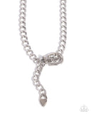 Paparazzi Bold Buckle - Silver Necklace