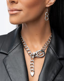 Paparazzi Bold Buckle - Silver Necklace