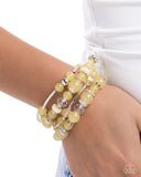 Paparazzi Endearing Ease - Yellow Bracelet