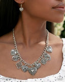 Paparazzi Vintage Showdown - Silver Necklace